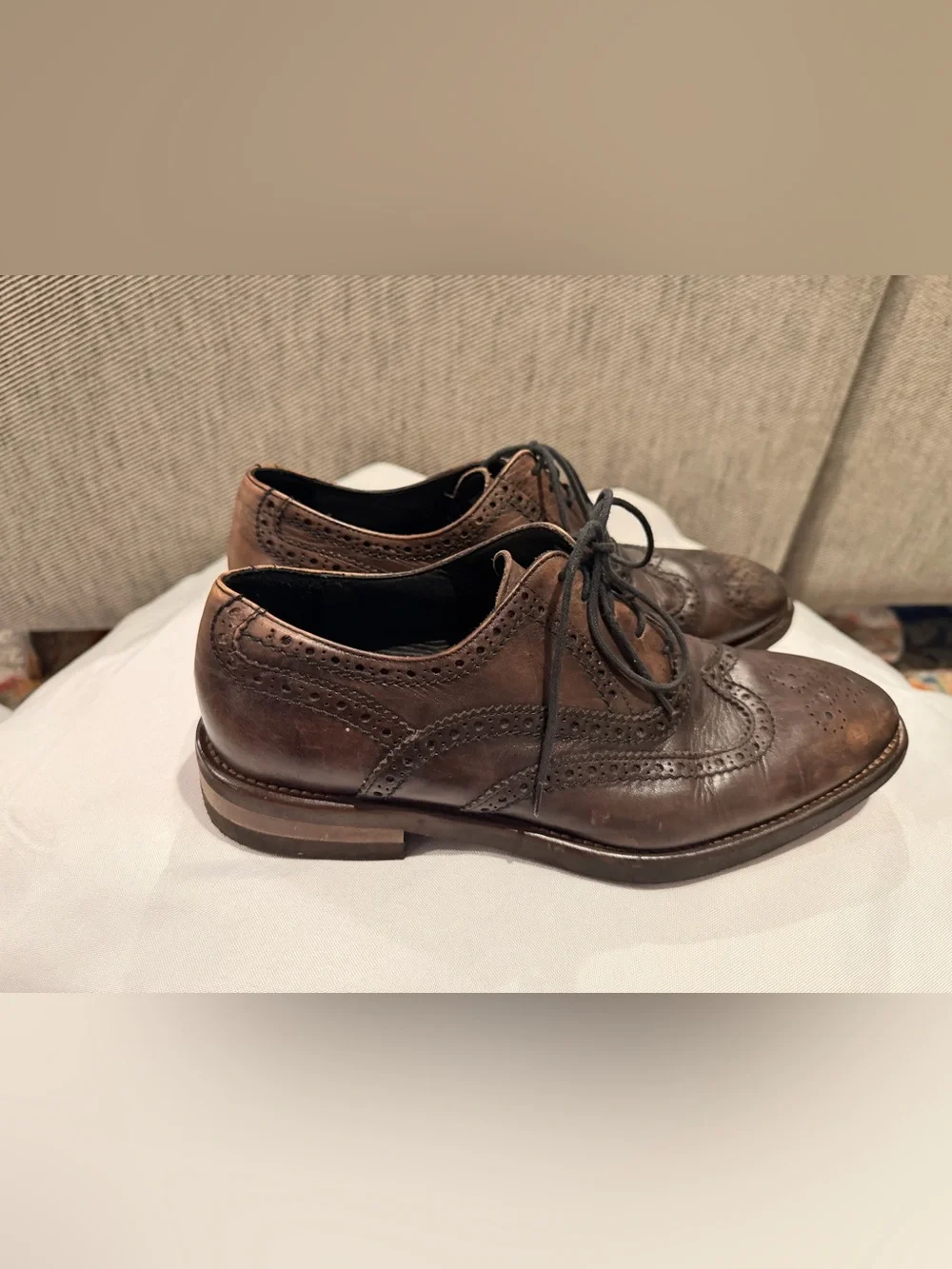 Monte Rosso Dark Brown Brogue Wingtip Derbys